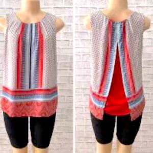 Rose + Olive Sleeveless Shirt Womens Sz Small